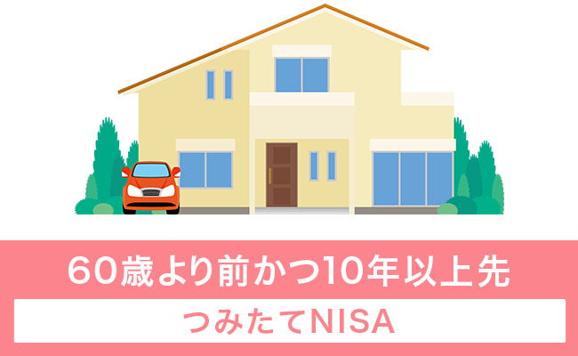 60歳より前かつ10年以上先に使う資金ならつみたてNISA