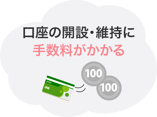 口座の開設・維持に手数料がかかる