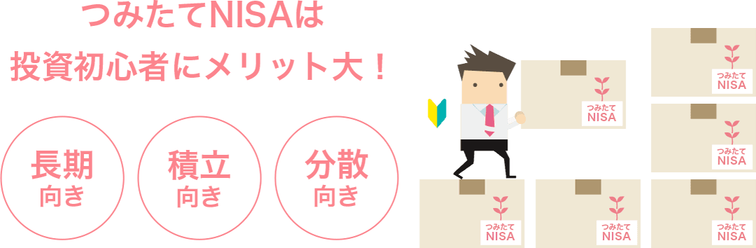 つみたてNISAは投資初心者にメリットが大きい