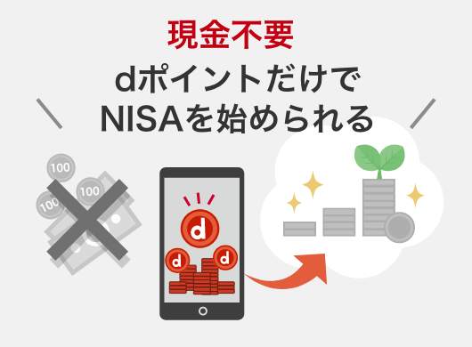 現金不要 dポイントだけでNISAを始められる
